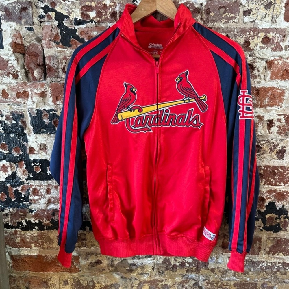 Stitches MLB St. Louis Cardinals Red Full Zip Jacket Womens Medium